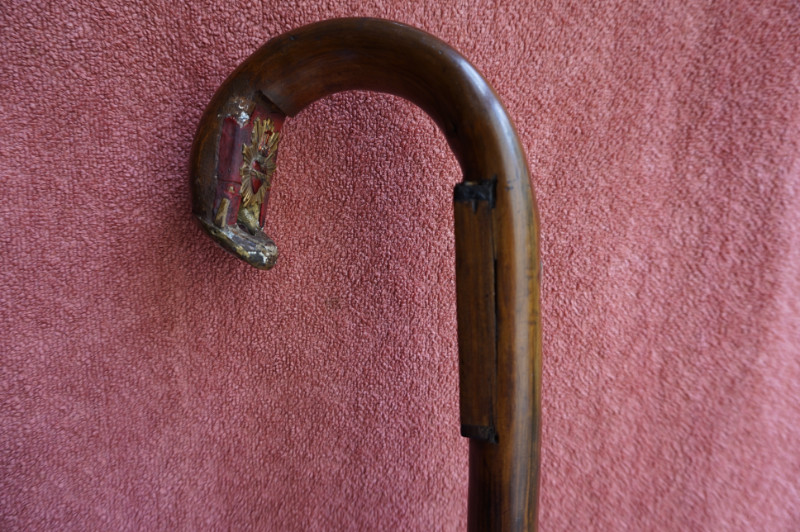 Lourdes Madona Ex-voto, Devoutness Walking Cane, France circa 1900