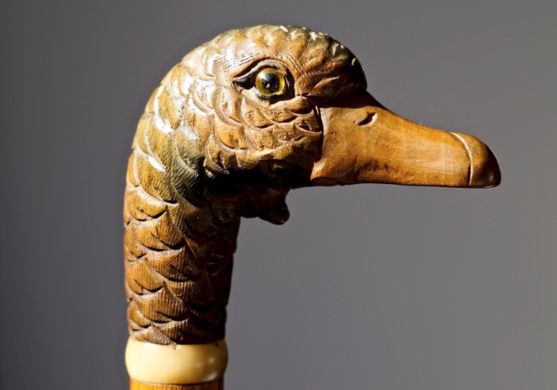 Articulated Duck, System Walking cane, France circa 1900