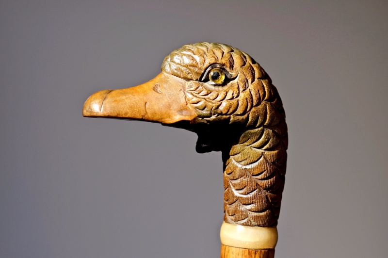 Articulated Duck, System Walking cane, France circa 1900