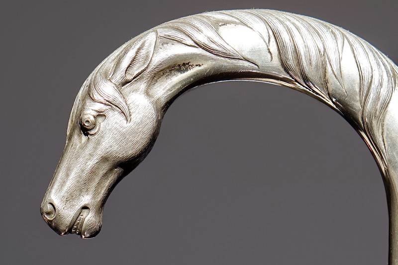Silver Horse cane. Vienna ca. 1910