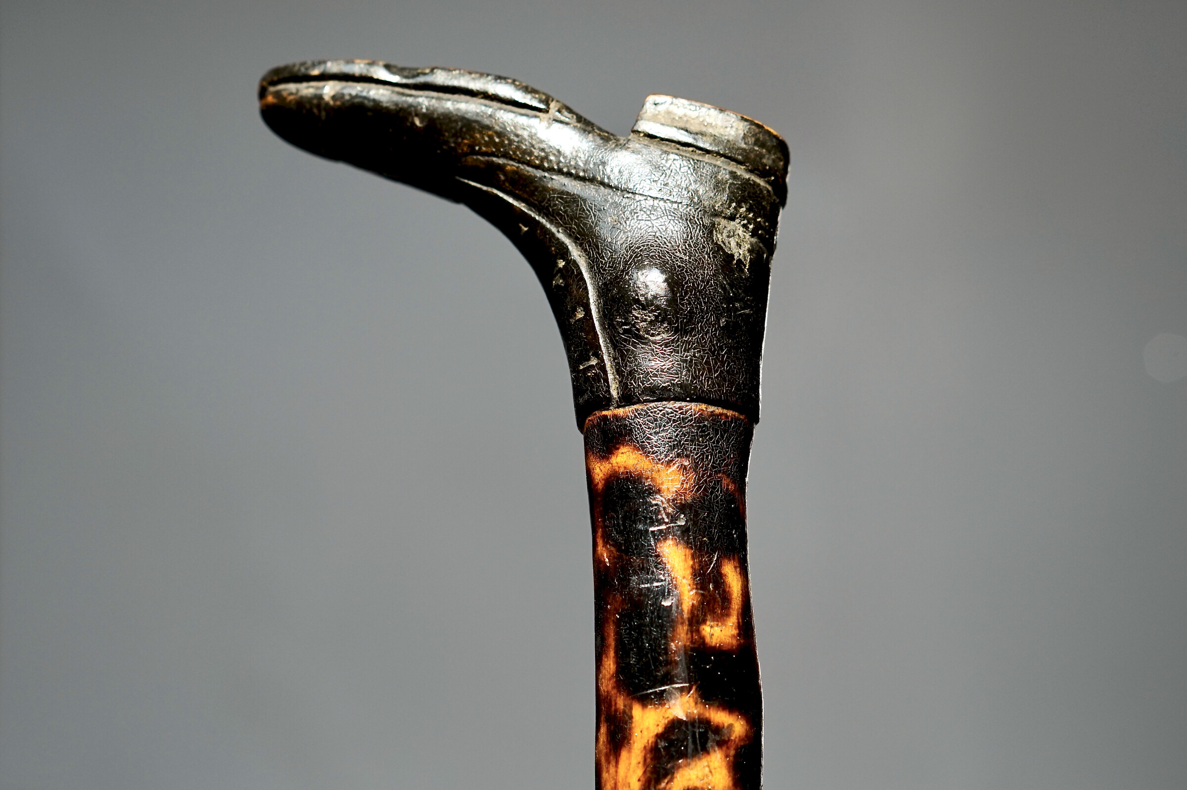 A Folk Art boot Walking stick, France ca. 1920