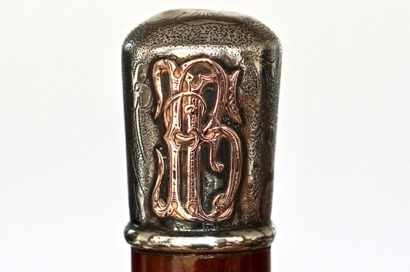 A historical piece on Silver & Gold Cane Belonging to the Cuban dictator Fulgencio Batista, America  ca. 1945