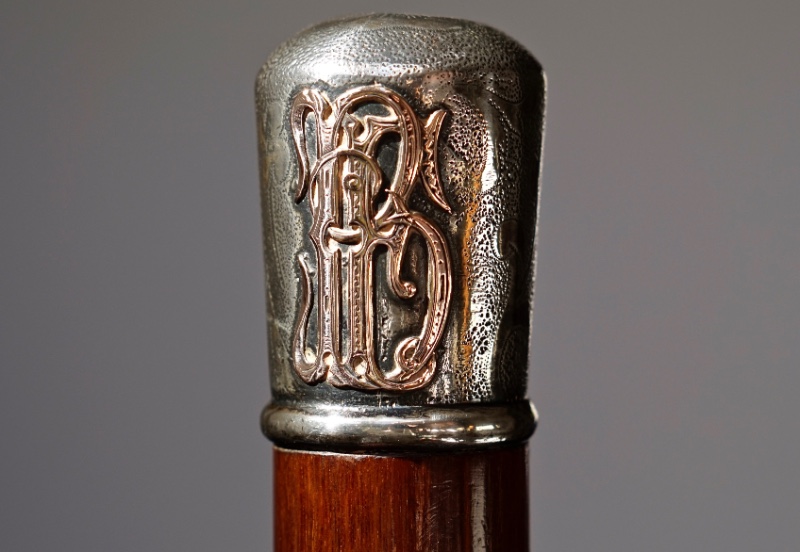 A historical piece on Silver & Gold Cane Belonging to the Cuban dictator Fulgencio Batista, America  ca. 1945