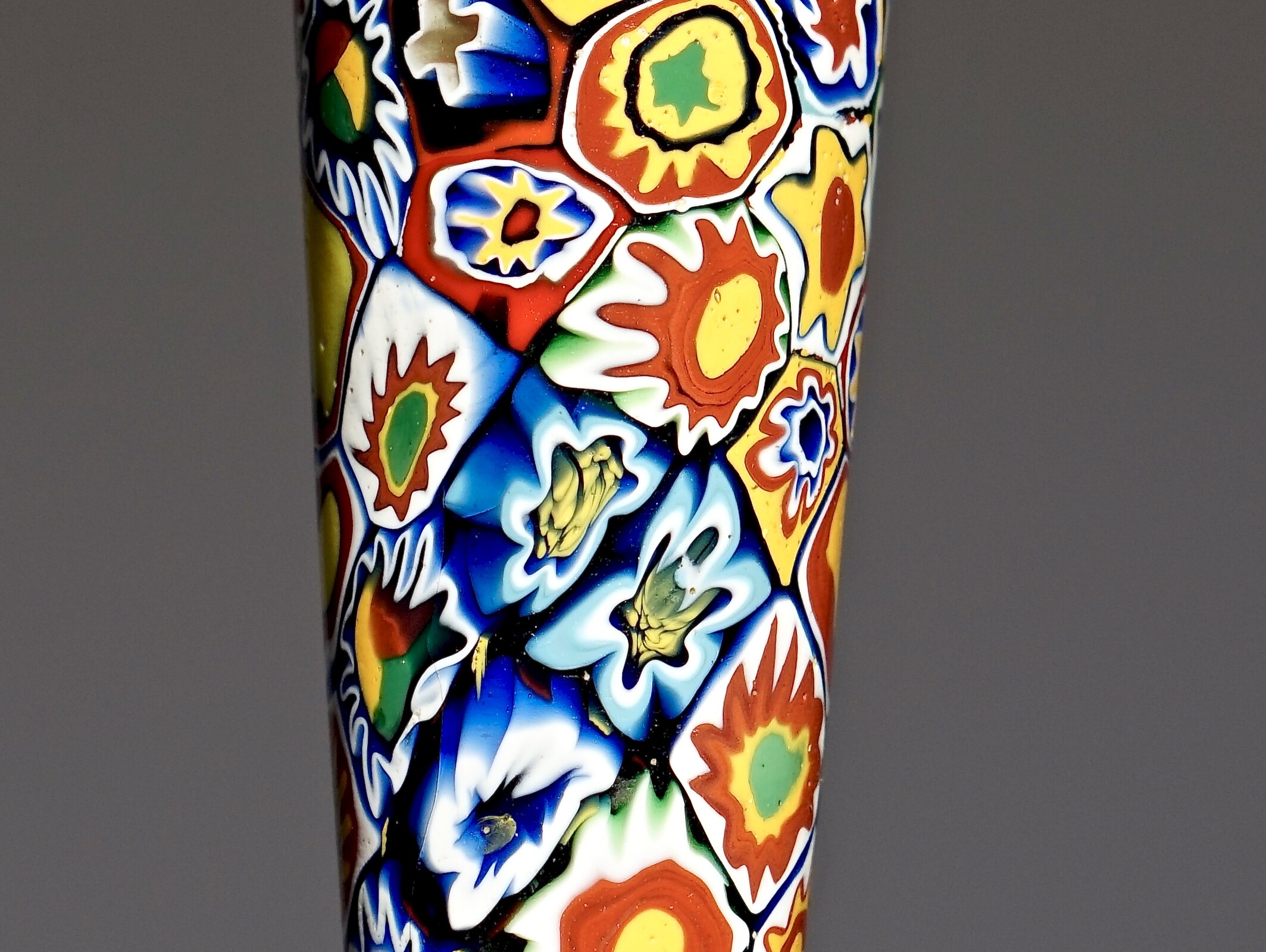 A rarely encountered coloured Millefiori Murano Glass Walking Cane, Italy ca. 1900