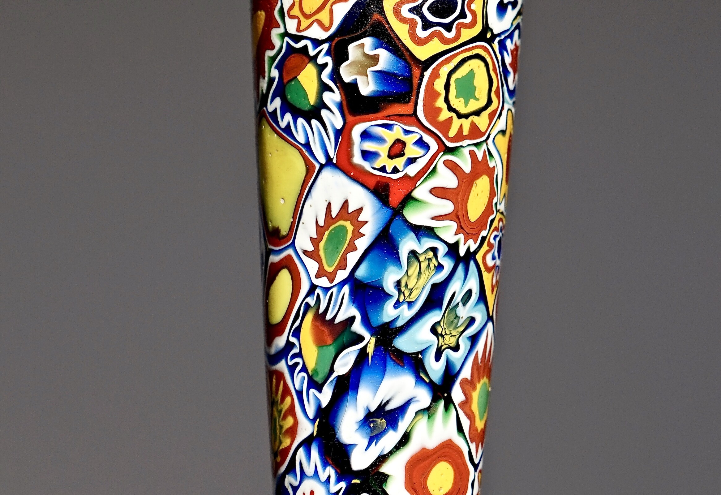 A rarely encountered coloured Millefiori Murano Glass Walking Cane, Italy ca. 1900