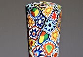 A rarely encountered coloured Millefiori Murano Glass Walking Cane, Italy ca. 1900