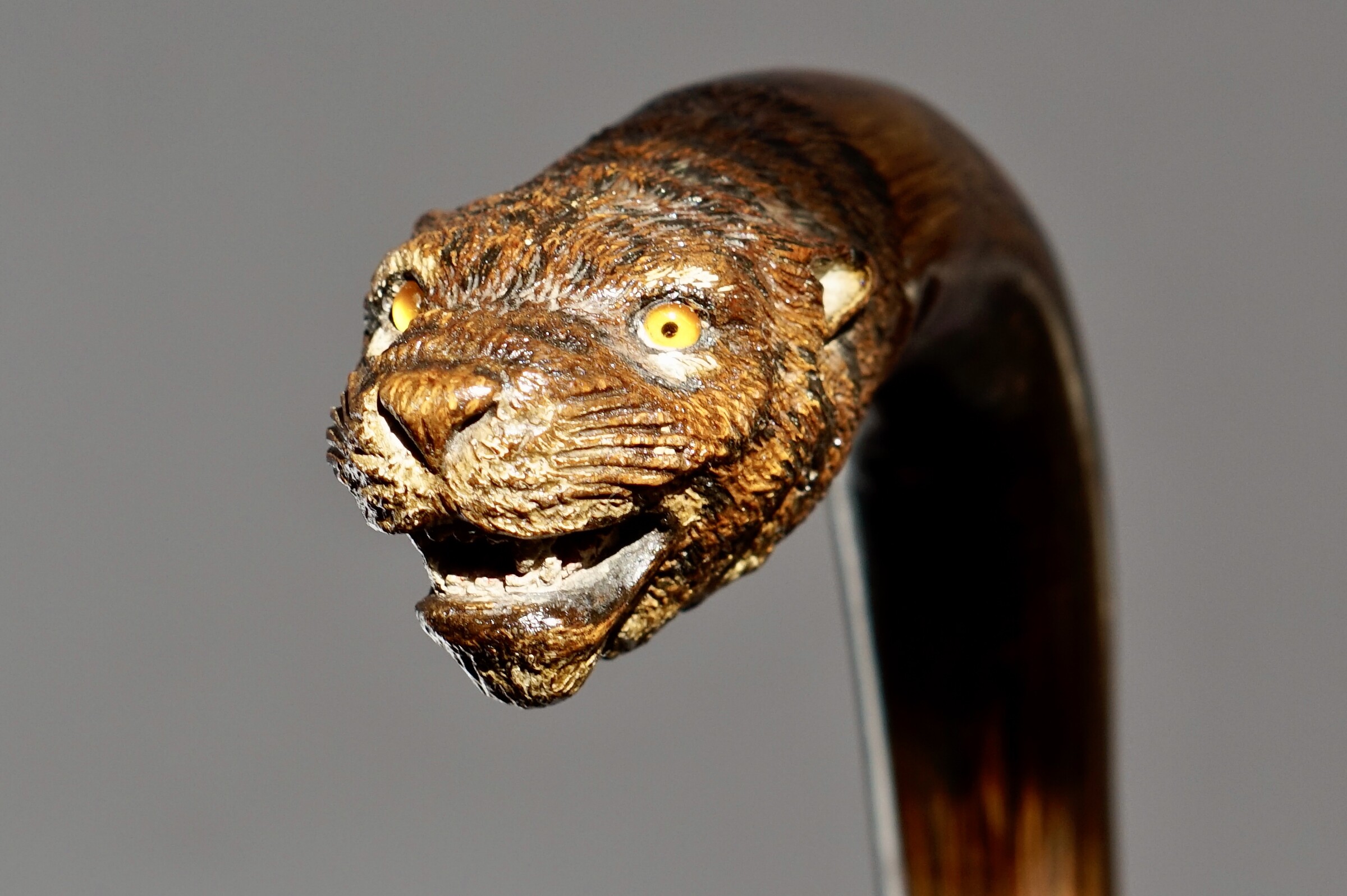 BRIGG Bengal Tiger Walking stick. England, ca. 1900