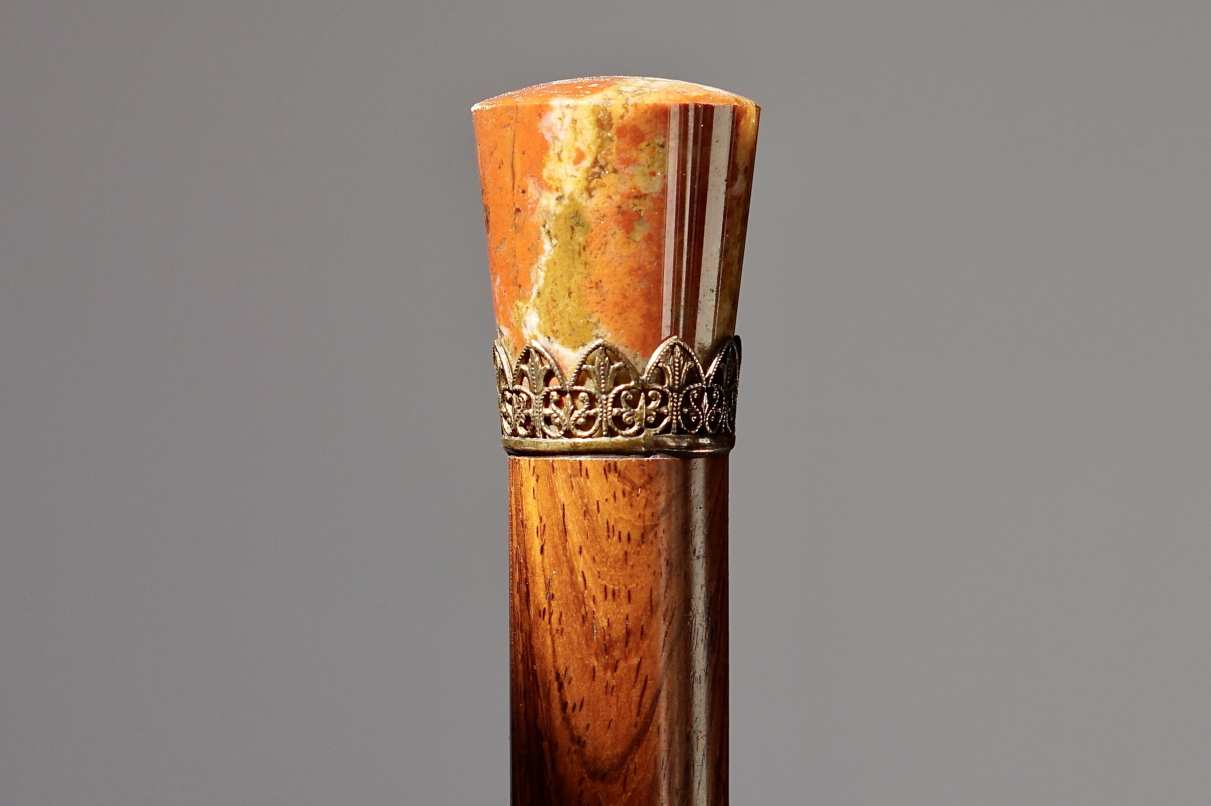 Classic hard-stone Art Nouveau Walking stick. France, ca. 1900