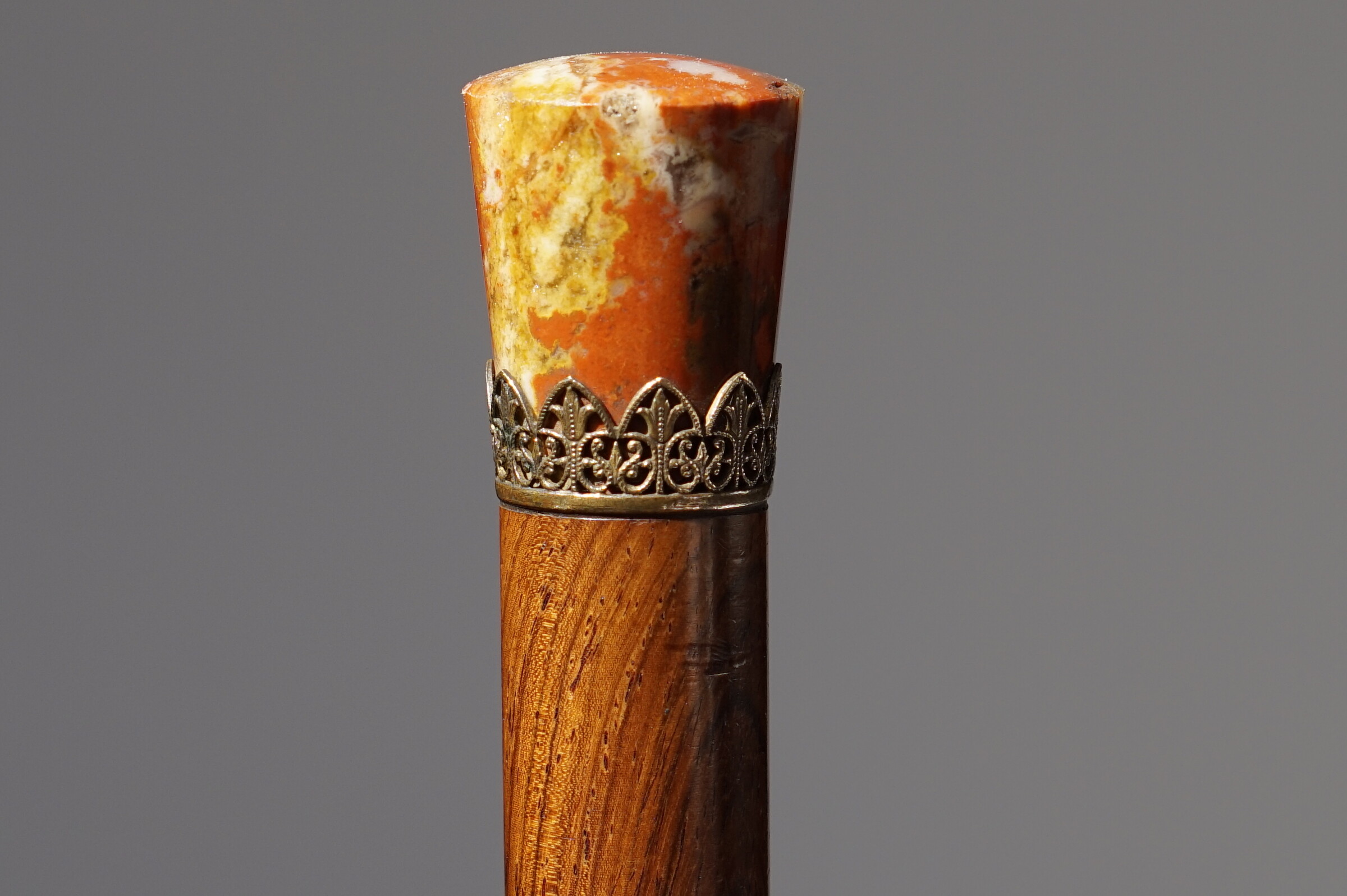 Classic hard-stone Art Nouveau Walking stick. France, ca. 1900