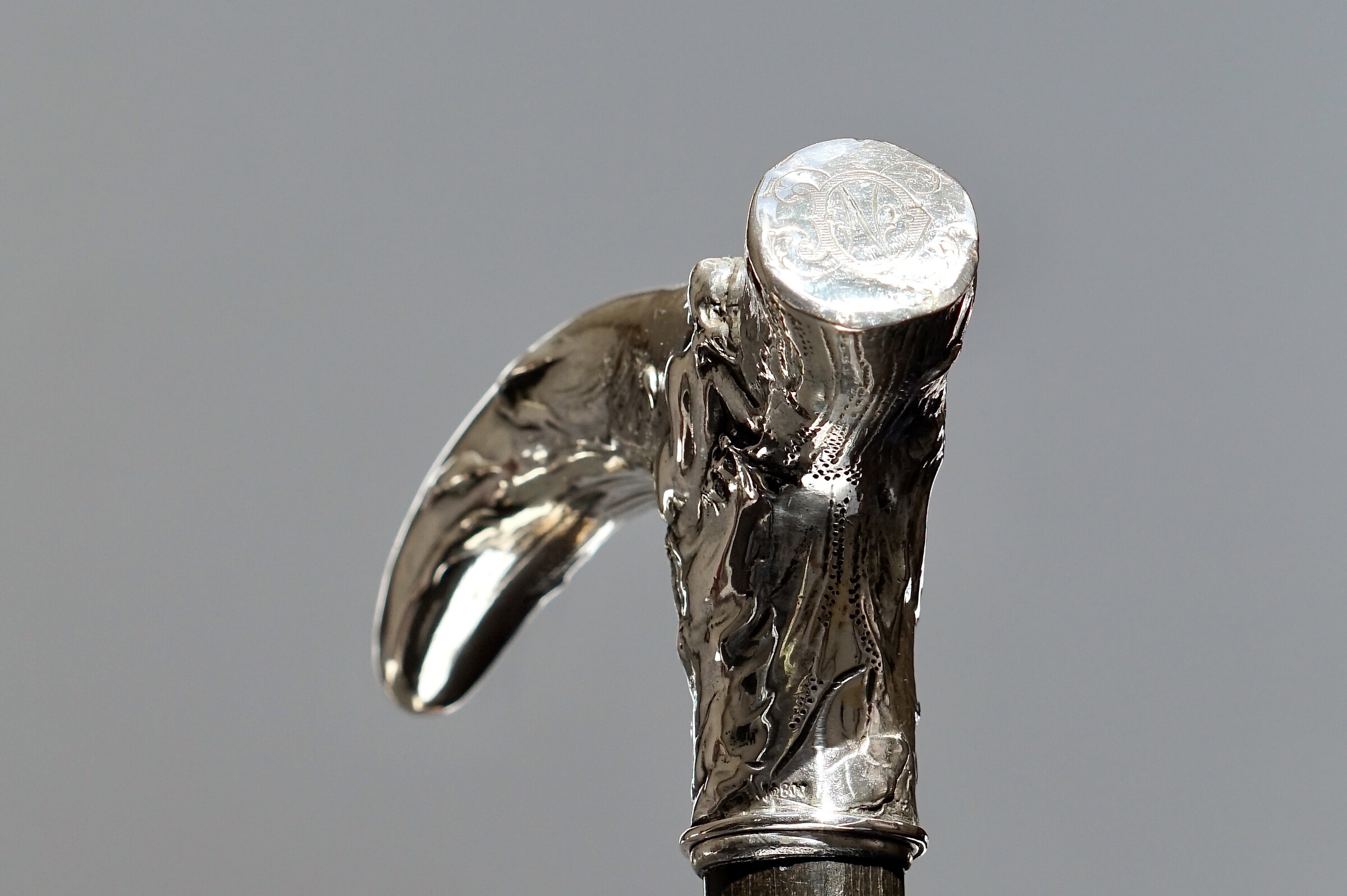 Maiden and Flowers, Art Nouveau Walking stick. Germany, ca. 1900