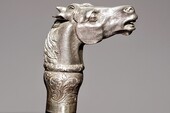 Top Austrian-Horse Silver Cane. Vienna 1864