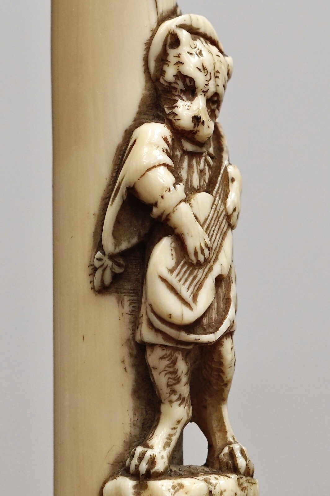 Troubadour cat, character of The Reynard the fox fables. Germany, ca. 1880