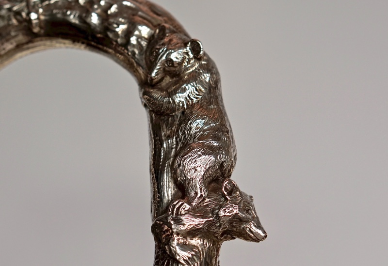 Two Bears Cane, Russia ca. 1900