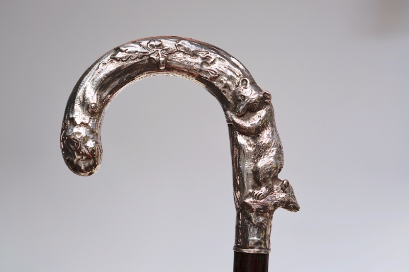 Two Bears Cane, Russia ca. 1900