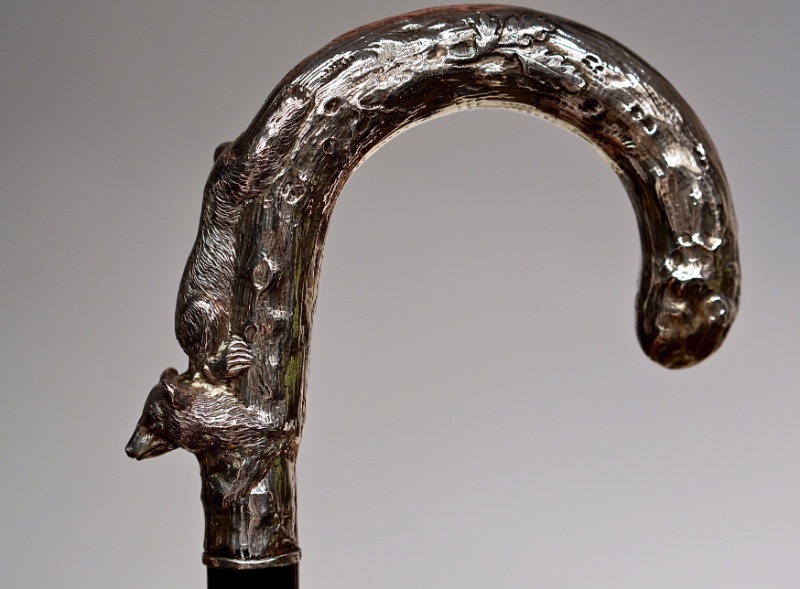 Two Bears Cane, Russia ca. 1900