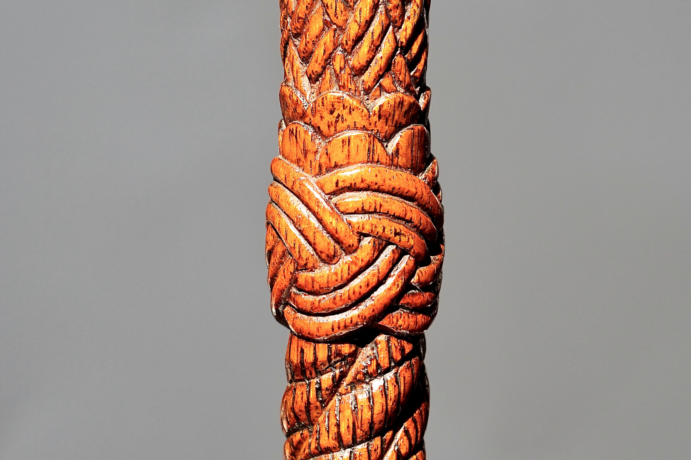 Whalers Art One-piece of wood Walking stick, U.S.A. or England ca. 1880