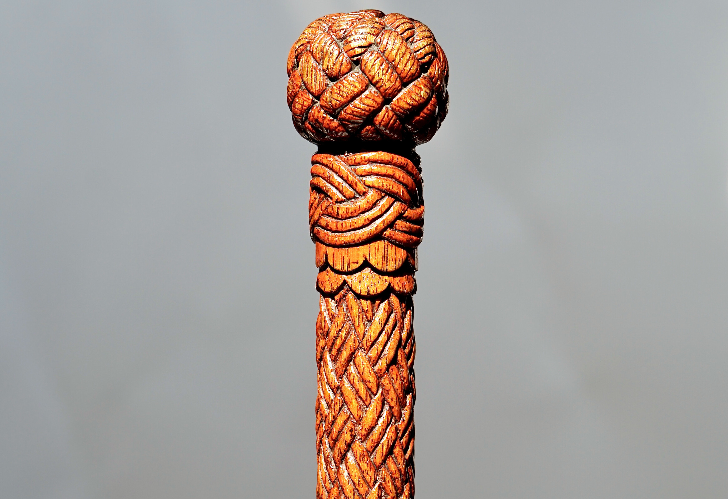 Whalers Art One-piece of wood Walking stick, U.S.A. or England ca. 1880
