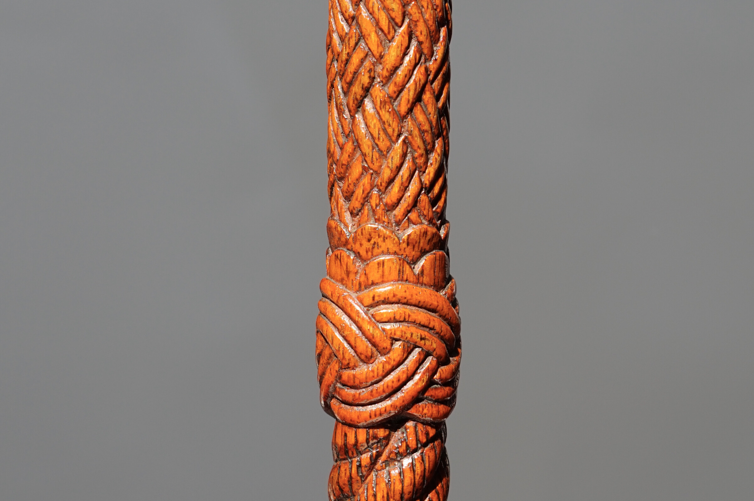 Whalers Art One-piece of wood Walking stick, U.S.A. or England ca. 1880